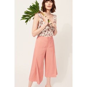 NWT Club Monaco Caroline High Rise Wide Leg Flare Pants Pink 8